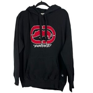 Ecko Unlimited Men’s Black hoodie - Front Logo - Kangaroo pocket - Size XL